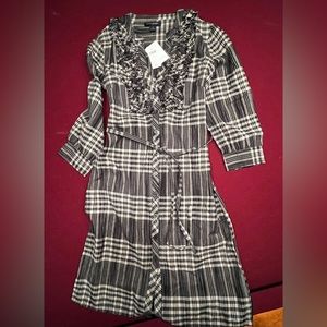 Banana Republic Plaid shirtdress, NEW WITH TAGS, size 0